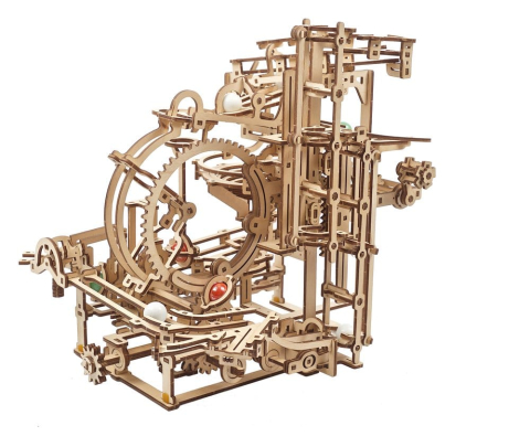 Ugears 3D Wooden Puzzle Marble Run Stepped Hoist [13]