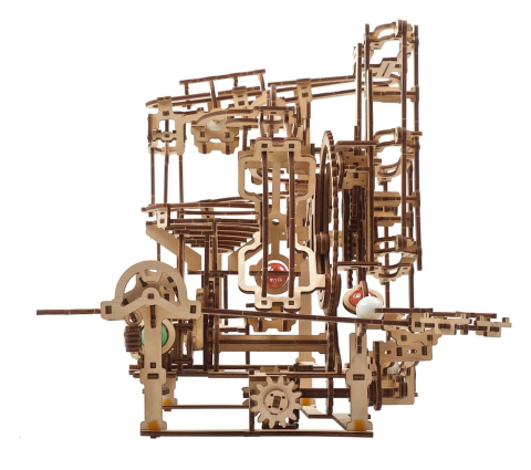 Ugears 3D Wooden Puzzle Marble Run Stepped Hoist [17]