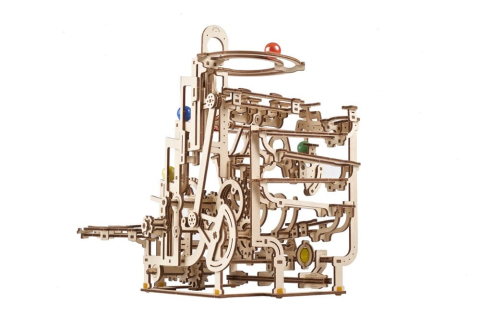 Ugears 3D Wooden Puzzle Marble Run Tiered Hoist [13]