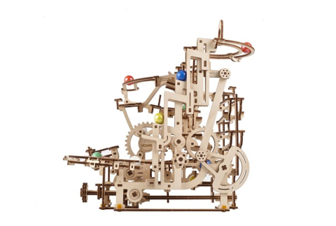 Ugears 3D Wooden Puzzle Marble Run Tiered Hoist [6]