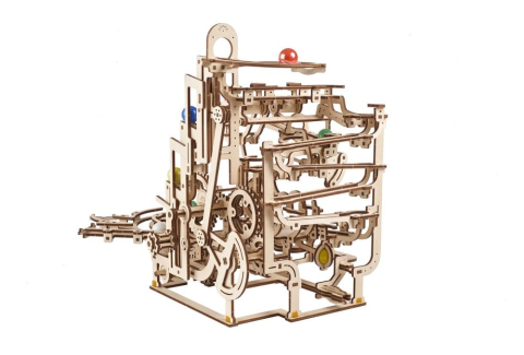 Ugears 3D Wooden Puzzle Marble Run Tiered Hoist [14]