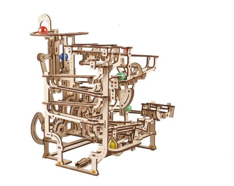 Ugears 3D Wooden Puzzle Marble Run Tiered Hoist [18]