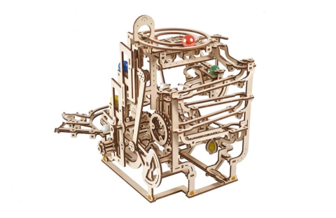Ugears 3D Wooden Puzzle Marble Run Tiered Hoist [15]