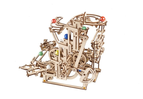 Ugears 3D Wooden Puzzle Marble Run Tiered Hoist [9]