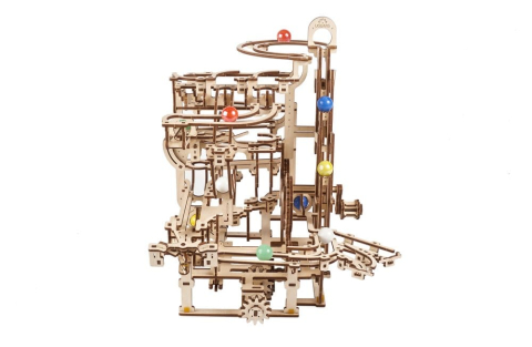 Ugears 3D Wooden Puzzle Marble Run Tiered Hoist [22]