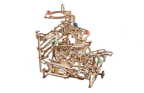 Ugears 3D Wooden Puzzle Marble Run Tiered Hoist [20]