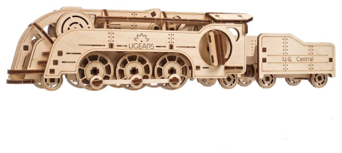 Ugears 3D Wooden Puzzle Mini Locomotive [1]