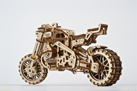 Ugears 3D Wooden Puzzle Scrambler UGR-10 with sidecar [11]