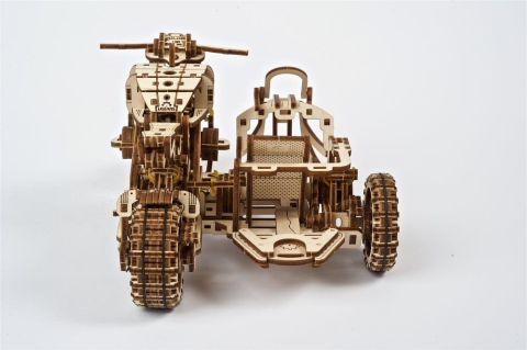 Ugears 3D Wooden Puzzle Scrambler UGR-10 with sidecar [5]