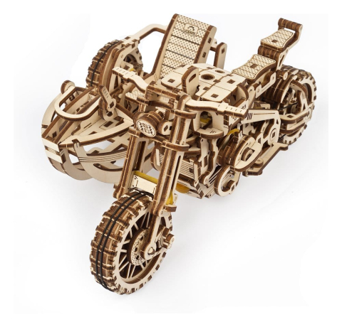 Ugears 3D Wooden Puzzle Scrambler UGR-10 with sidecar [19]