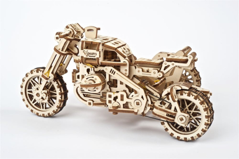 Ugears 3D Wooden Puzzle Scrambler UGR-10 with sidecar [23]