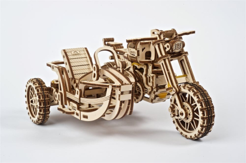 Ugears 3D Wooden Puzzle Scrambler UGR-10 with sidecar [25]