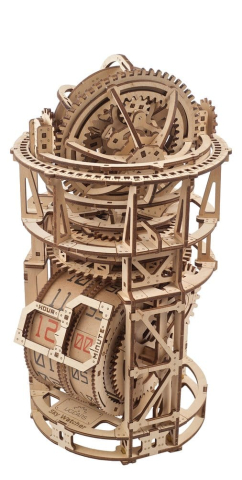 Ugears 3D Wooden Puzzle Sky Watcher Tourbillon Table Clock [18]
