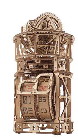 Ugears 3D Wooden Puzzle Sky Watcher Tourbillon Table Clock [19]
