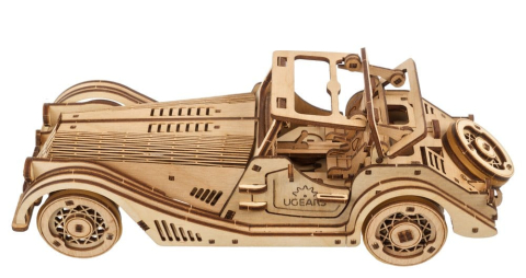 Jucarii - Ugears 3D Wooden Puzzle Sports Car Rapid Mouse