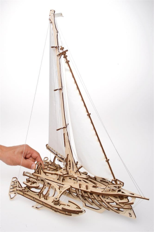 Ugears 3D Wooden Puzzle Trimaran Merihobus [11]