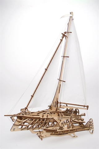 Ugears 3D Wooden Puzzle Trimaran Merihobus [12]