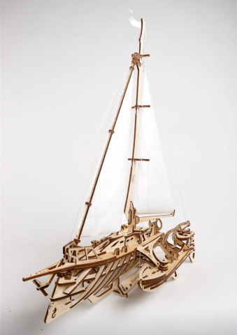 Ugears 3D Wooden Puzzle Trimaran Merihobus [6]