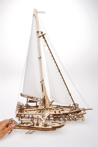 Ugears 3D Wooden Puzzle Trimaran Merihobus [17]
