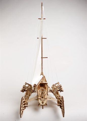 Ugears 3D Wooden Puzzle Trimaran Merihobus [3]