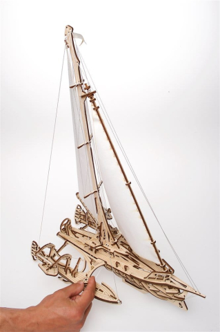 Ugears 3D Wooden Puzzle Trimaran Merihobus [8]