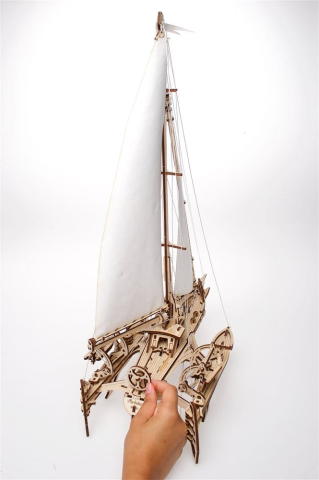 Ugears 3D Wooden Puzzle Trimaran Merihobus [9]