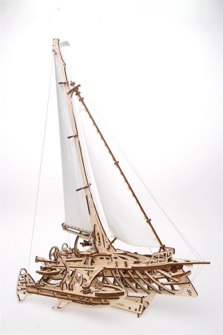Ugears 3D Wooden Puzzle Trimaran Merihobus [16]