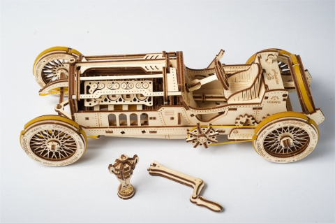 Jucarii - Ugears 3D Wooden Puzzle U-9 Grand Prix Car