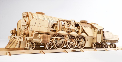 Ugears 3D Wooden Puzzle V-Express Steam Train with Tender [9]