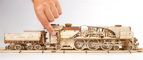 Ugears 3D Wooden Puzzle V-Express Steam Train with Tender [11]