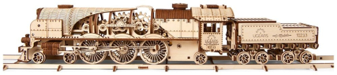 Ugears 3D Wooden Puzzle V-Express Steam Train with Tender [3]