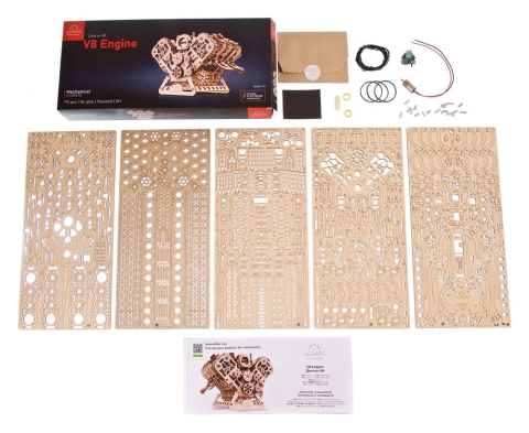 Ugears 3D Wooden Puzzle V8 Engine [2]