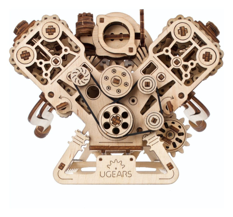Ugears 3D Wooden Puzzle V8 Engine [3]