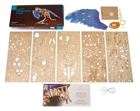 Ugears 3D Wooden Puzzle Windstorm Dragon [2]