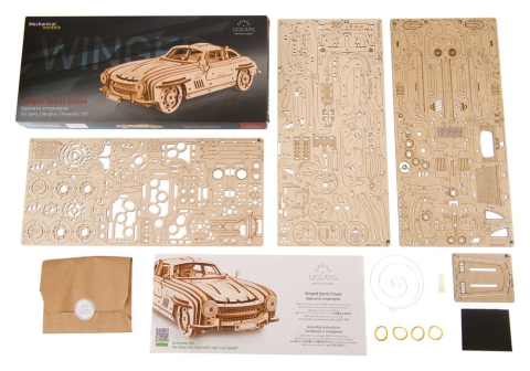 Ugears 3D Wooden Puzzle Winged Sports Coupe [2]