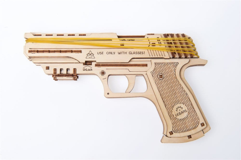 Ugears 3D Wooden Puzzle Wolf-01 Handgun [20]