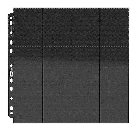 Ultimate Guard 24-Pocket QuadRow Pages Side-Loading Black (10 pagini) [2]