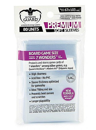Protectii pentru carti (Sleeves) - Ultimate Guard 7 Wonders Premium Soft Sleeves for Board Game Cards (80)
