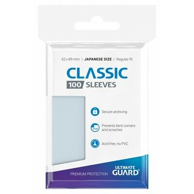 Protectii pentru carti (Sleeves) - Ultimate Guard Classic Soft Sleeves Japanese Size Transparent (100)