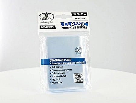 Protectii pentru carti (Sleeves) - Ultimate Guard Classic Soft Sleeves Standard Size Transparent (100)