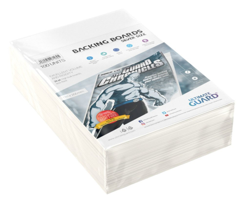 Accesorii Comic Books - Ultimate Guard Comic Backing Boards Silver Size 100 buc