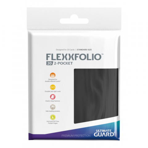 Accesorii jocuri de societate - Ultimate Guard Flexxfolio 20 - 2-Pocket Black