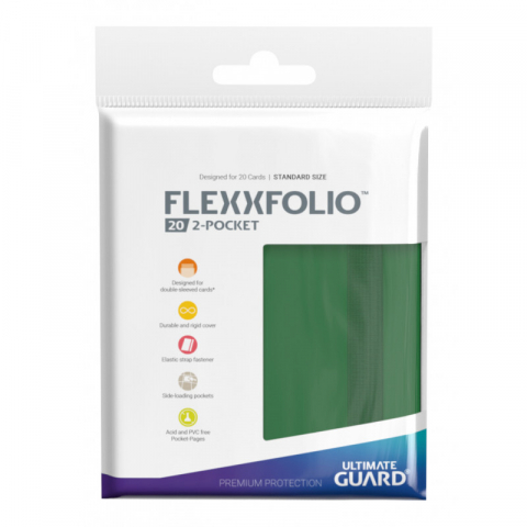 Accesorii jocuri de societate - Ultimate Guard Flexxfolio 20 - 2-Pocket Green
