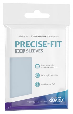 Protectii pentru carti (Sleeves) - Ultimate Guard Precise-Fit Sleeves Standard Size Transparent (100)