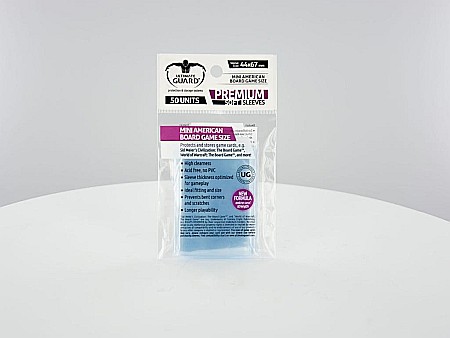 Protectii pentru carti (Sleeves) - Ultimate Guard Premium Soft Sleeves for Board Game Cards Mini American 44x67 (50)