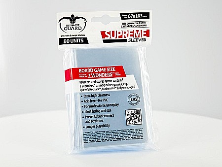 Protectii pentru carti (Sleeves) - Ultimate Guard Supreme Sleeves for Board Game Cards 7 Wonders™ (80)