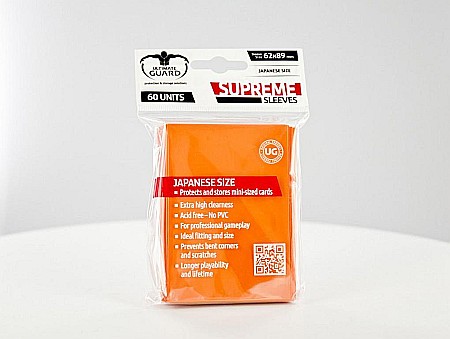 Accesorii jocuri de societate - Ultimate Guard Supreme Sleeves Japanese Size Orange (60)