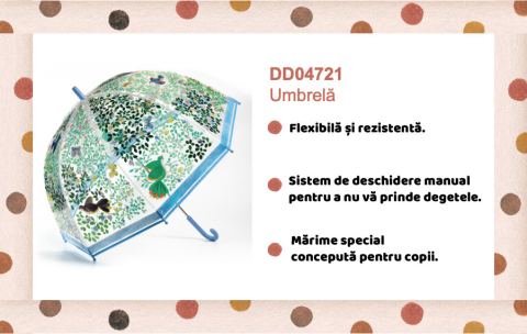 Umbrela pentru adulti Flori si pasari, Djeco [2]