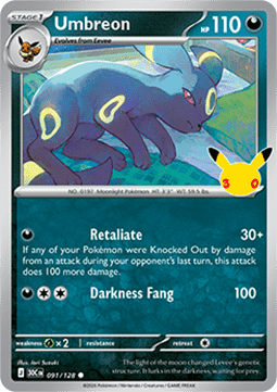 Pokemon TCG Singles - Umbreon (30C 091) 30th Celebration - Singles