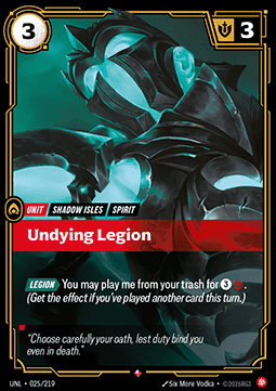 Singles Trading Card Games - Undying Legion Unleashed - Singles 025